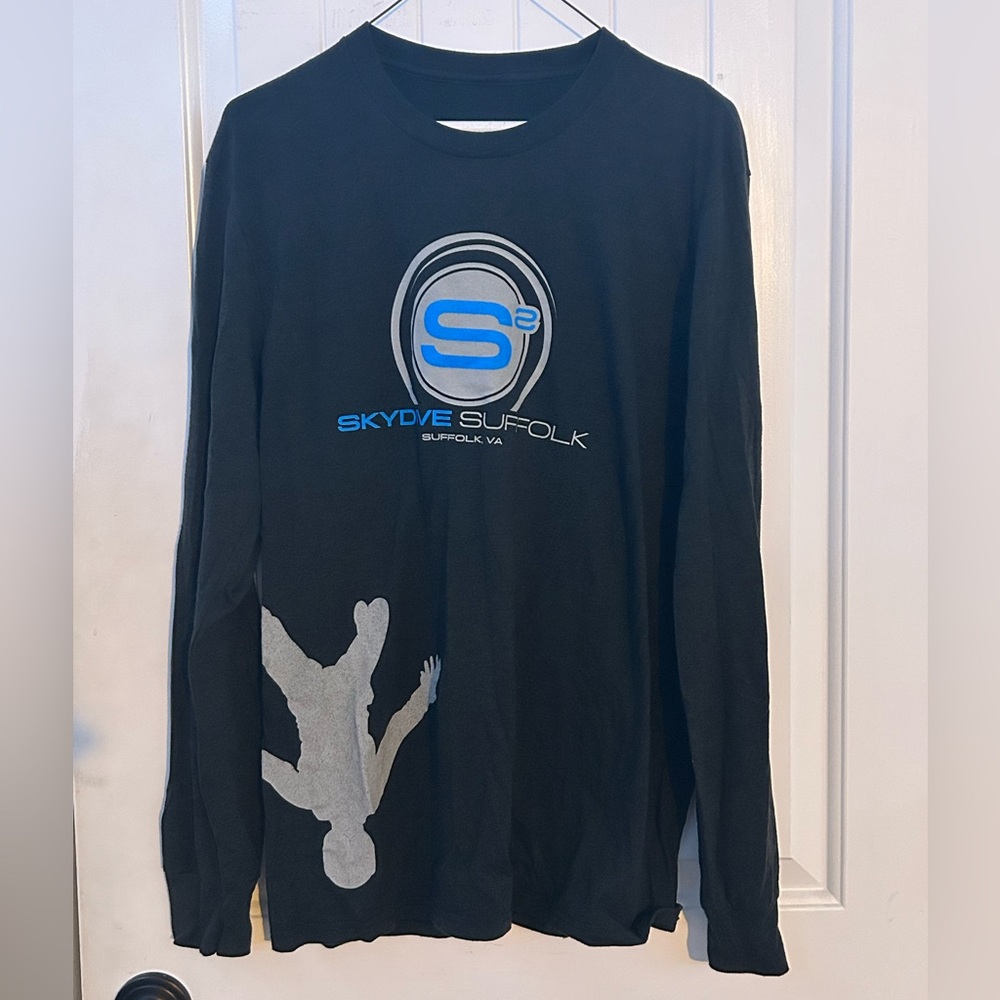 Suffolk Skydiving Long Sleeve Graphic T-shirt Men's Large